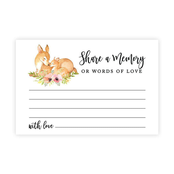 Share a Memory Cards, Cards for Wedding, Celebration of Life, Life Memories Design 1-Set of 52-Andaz Press-Woodland Deers-