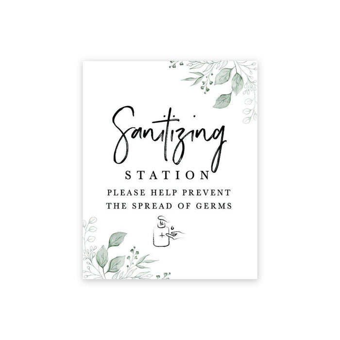 Social Distance Canvas Wedding Party Signs, Formal Black and White Canvas Print Table Sign-Set of 1-Andaz Press-Station-