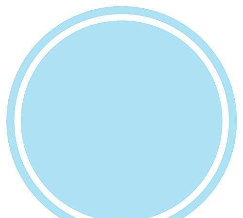 Solid Color Circle Gift Labels-Set of 40-Andaz Press-Baby Blue-