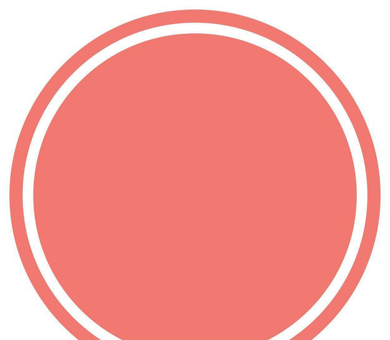 Solid Color Circle Gift Labels-Set of 40-Andaz Press-Coral-