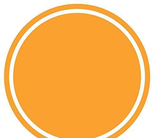 Solid Color Circle Gift Labels-Set of 40-Andaz Press-Orange-
