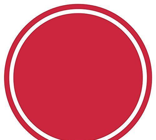 Solid Color Circle Gift Labels-Set of 40-Andaz Press-Red-