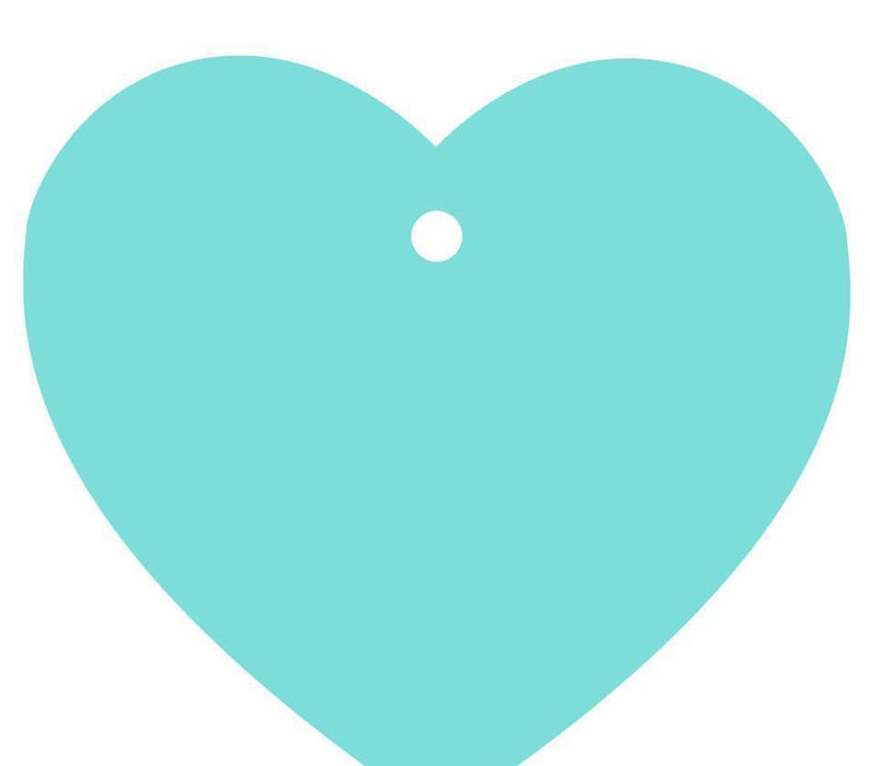 Solid Color Heart Shape Blank Gift Tags-Set of 30-Andaz Press-Diamond Blue-