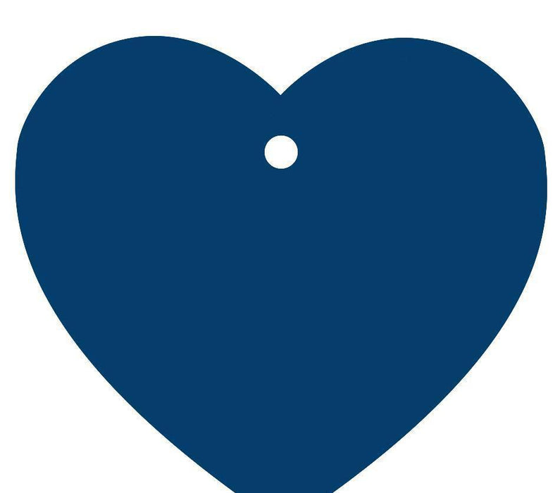 Solid Color Heart Shape Blank Gift Tags-Set of 30-Andaz Press-Navy Blue-