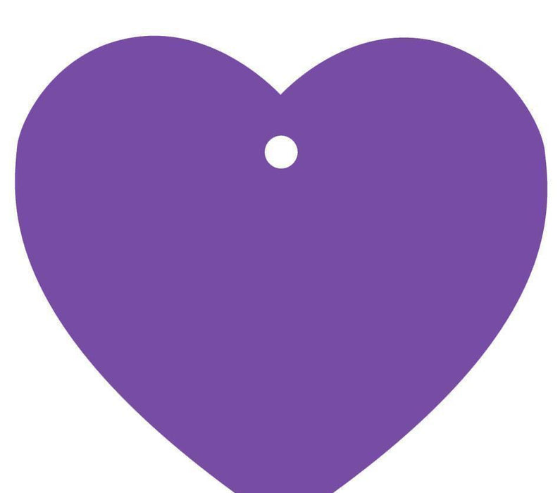Solid Color Heart Shape Blank Gift Tags-Set of 30-Andaz Press-Purple-