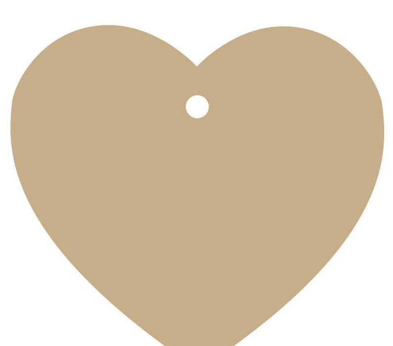 Solid Color Heart Shape Blank Gift Tags-Set of 30-Andaz Press-Tan-