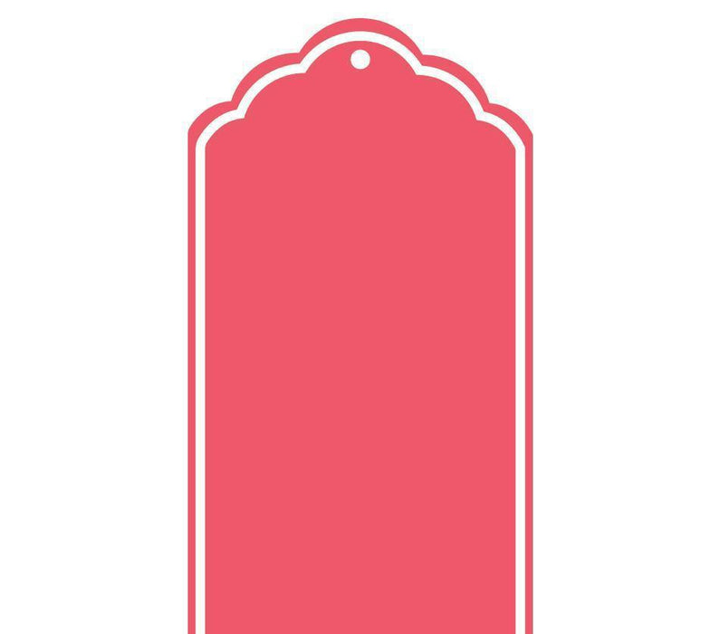 Solid Color Scallop Blank Gift Tags-Set of 16-Andaz Press-Coral-