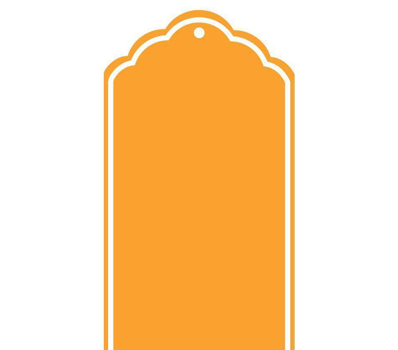 Solid Color Scallop Blank Gift Tags-Set of 16-Andaz Press-Orange-