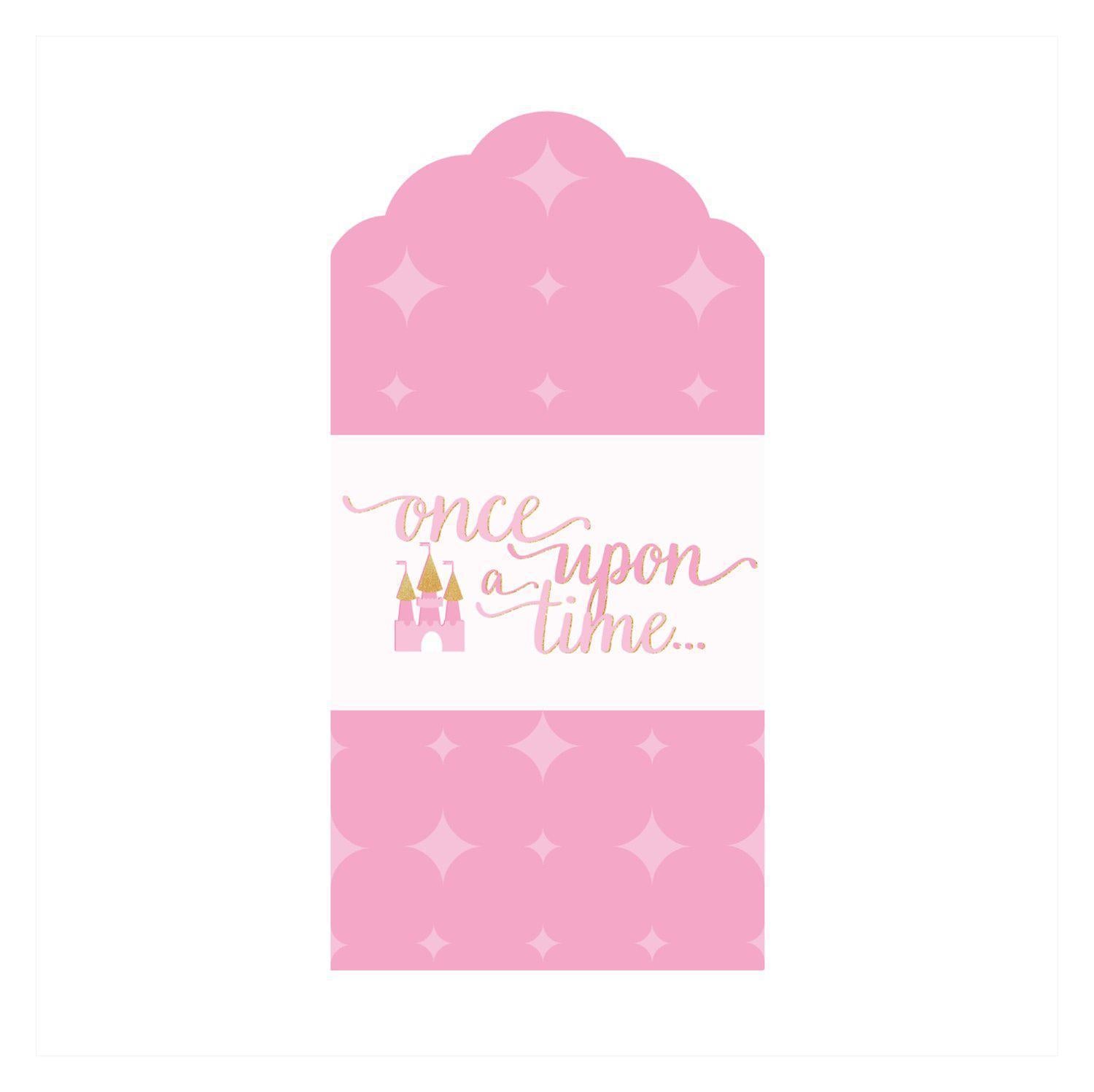 Sparkle Princess Birthday Once Upon a Time Scallop Gift Tags-Set of 16-Andaz Press-
