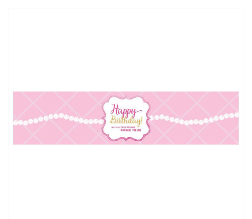 Sparkle Princess Happy Birthday Water Bottle Labels-Set of 8-Andaz Press-