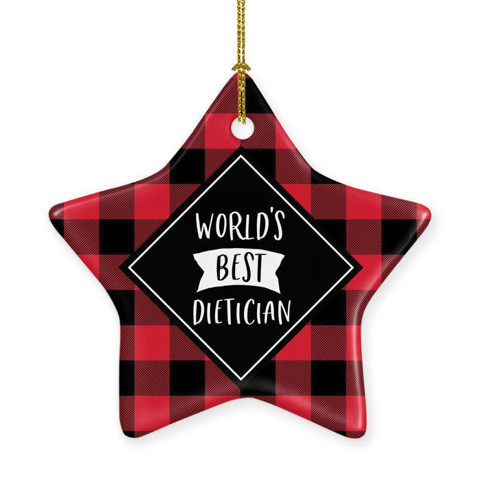 Sports Star Shaped Porcelain Christmas Tree Ornaments Collection 1-Set of 1-Andaz Press-Dietician-