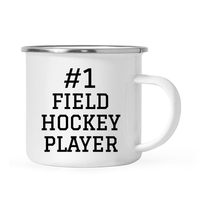 Stainless Steel Campfire Coffee Mug Thank You Gift, #1 Sports-Set of 1-Andaz Press-Field Hockey Player-