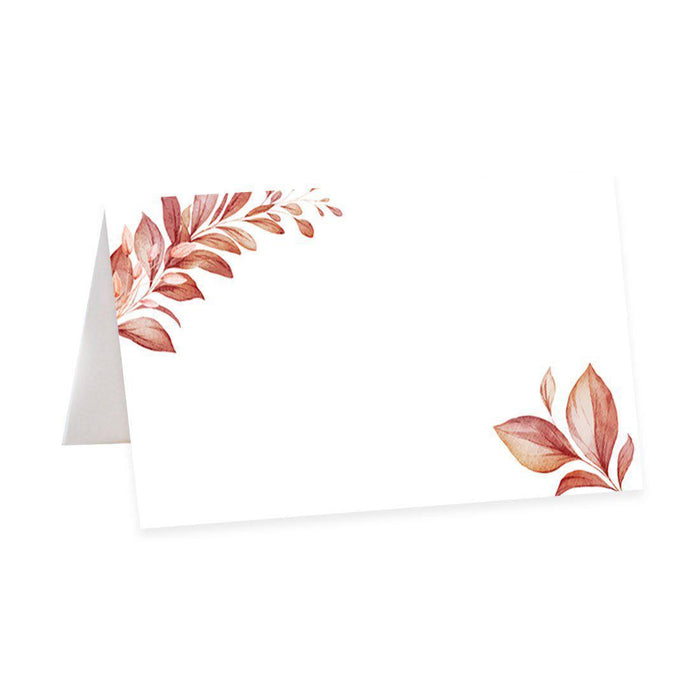 Table Tent Place Cards for Wedding Party Tables, Seating Name Place Cards, Design 2-Set of 56-Andaz Press-Boho Leaves-