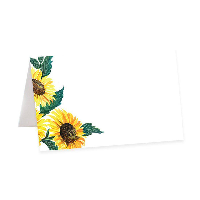 Table Tent Place Cards for Wedding Party Tables, Seating Name Place Cards, Design 2-Set of 56-Andaz Press-Rustic Sunflower-
