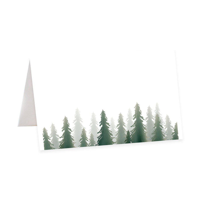 Table Tent Place Cards for Wedding Party Tables, Seating Name Place Cards, Design 2-Set of 56-Andaz Press-Watercolor Pine Trees Woodland Forest-
