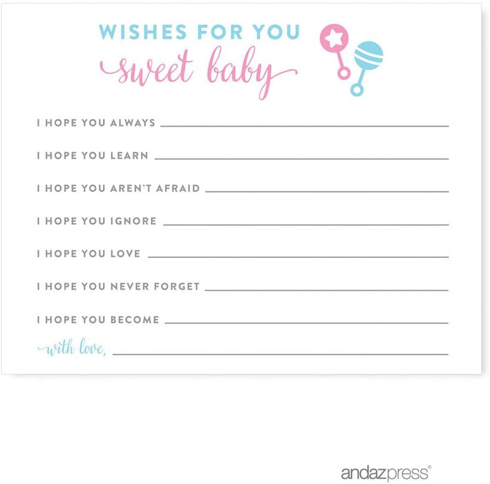 Team Pink/Blue Gender Reveal Baby Shower Games & Fun Activities-Set of 1-Andaz Press-Wishes For Baby-