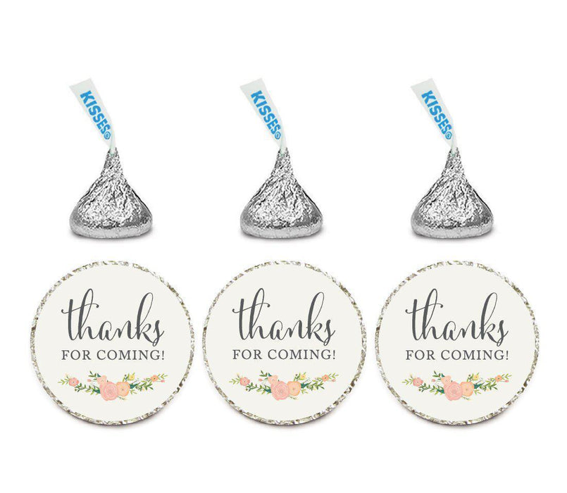 Thanks For Coming Hersheys Kisses Stickers-Set of 216-Andaz Press-Floral Roses-