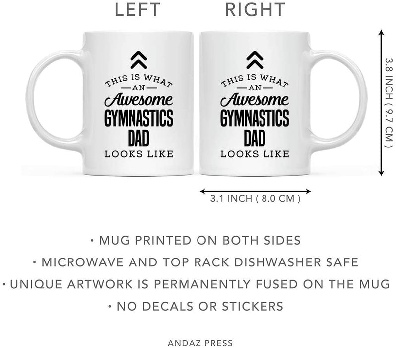 This is What an Awesome Looks Like Mom Dad Coffee Mug Collection 2-Set of 1-Andaz Press-Gymnastics Dad-