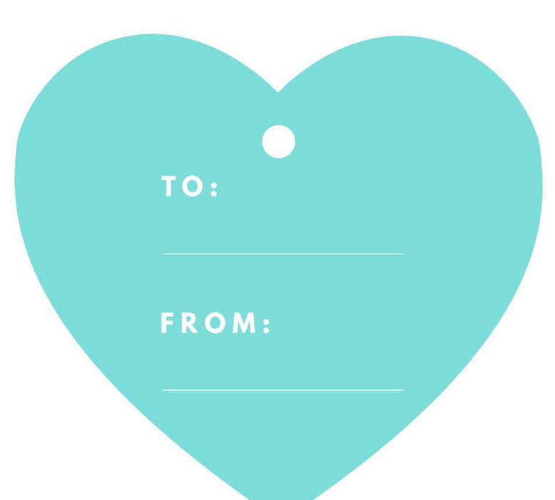 To / From Heart Gift Tags, Modern Style-Set of 30-Andaz Press-Diamond Blue-