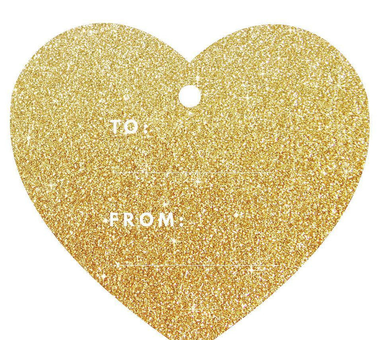 To / From Heart Gift Tags, Modern Style-Set of 30-Andaz Press-Gold-
