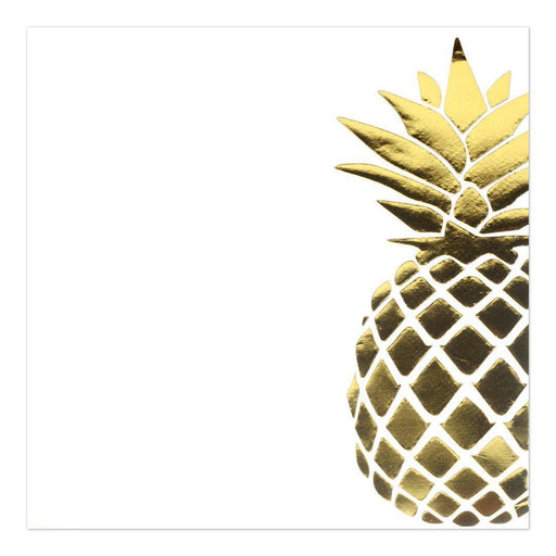 Tropical Foil Pineapple Tableware Napkins-Set of 50-Andaz Press-