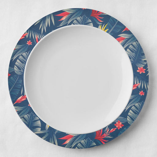 Tropical Palm Leaves Acrylic Charger Plates-Set of 4-Koyal Wholesale-