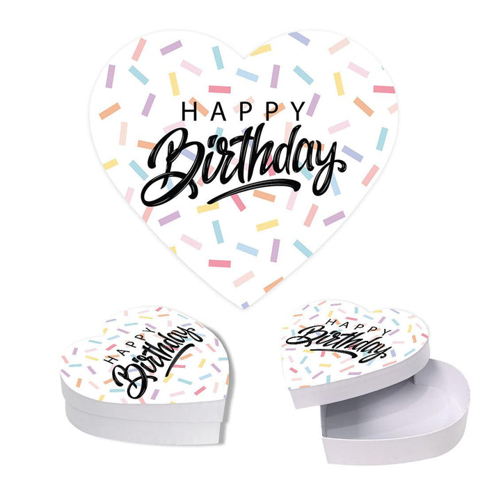 Valentine's Day Heart Shaped Box With Lid, Reusable Heart Box-Set of 1-Andaz Press-Happy Birthday-