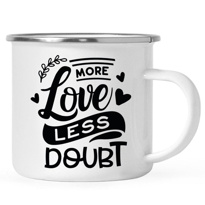 Valentine's Day Stainless Steel Campfire Coffee Mug, Valentine's Day Holiday Ideas for Her, Wife, Women, Couples-Set of 1-Andaz Press-Love Less Doubt-