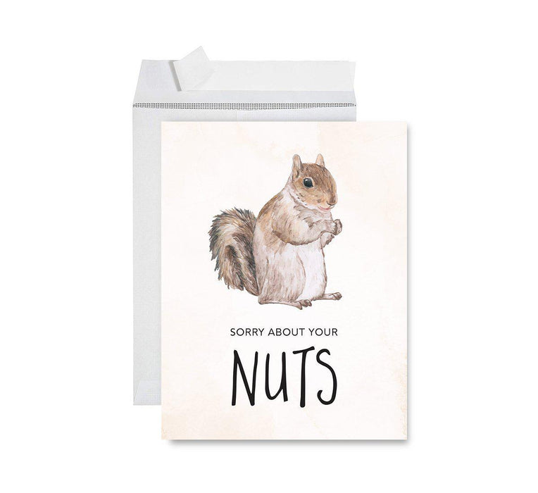 Vasectomy Jumbo Card, Recreational Use Only Eggplant Design, Funny Rude Get Well Soon Greeting Card-Set of 1-Andaz Press-Squirrel-