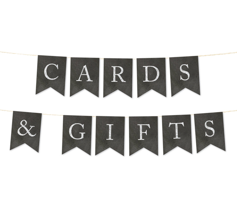 Vintage Chalkboard Pennant Party Banner-Set of 1-Andaz Press-Cards & Gifts-