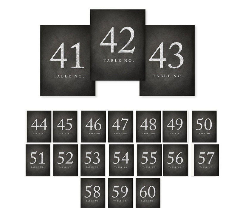 Vintage Chalkboard Table Numbers-Set of 20-Andaz Press-41-60-