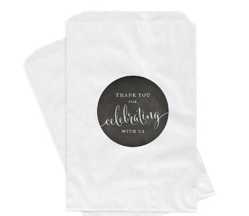 Vintage Chalkboard Thank You for Celebrating With Us Favor Bags-Set of 24-Andaz Press-