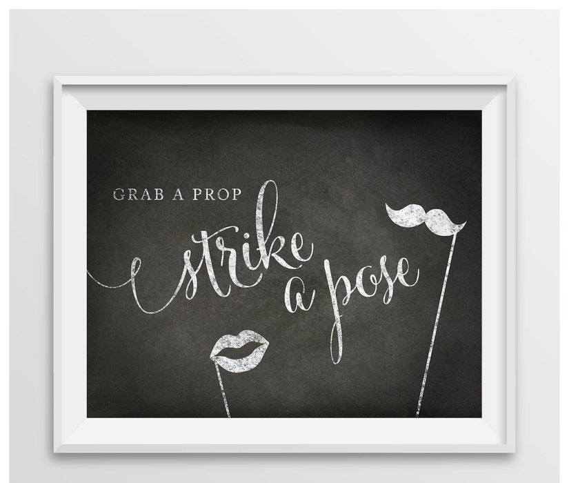 Vintage Chalkboard Wedding Party Signs-Set of 1-Andaz Press-Grab A Prop & Strike A Pose-