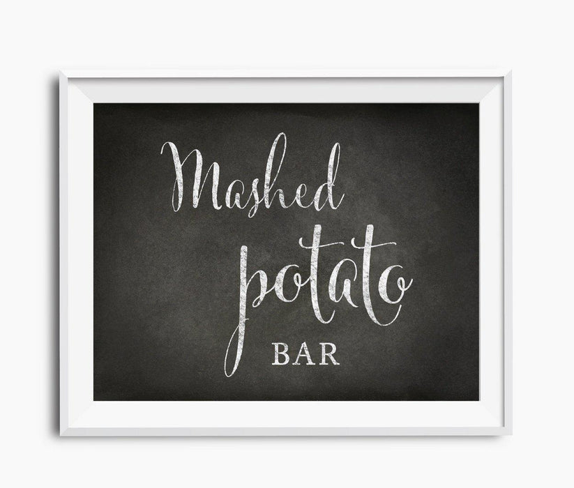 Vintage Chalkboard Wedding Party Signs-Set of 1-Andaz Press-Mashed Potato Bar-