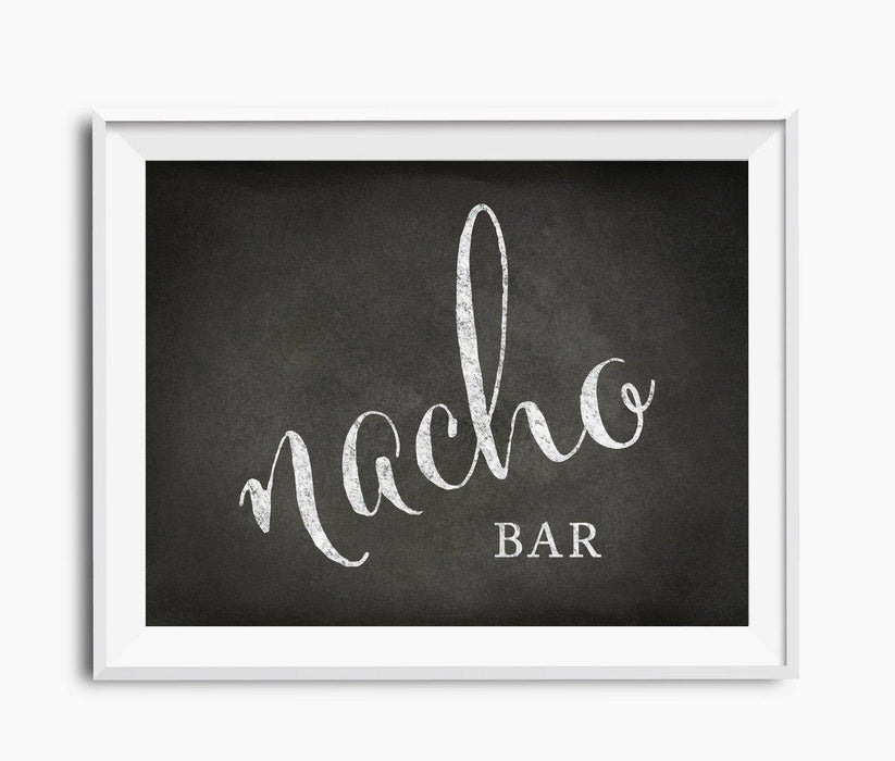 Vintage Chalkboard Wedding Party Signs-Set of 1-Andaz Press-Nacho Bar-