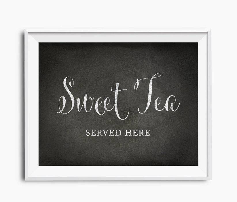 Vintage Chalkboard Wedding Party Signs-Set of 1-Andaz Press-Sweet Tea-