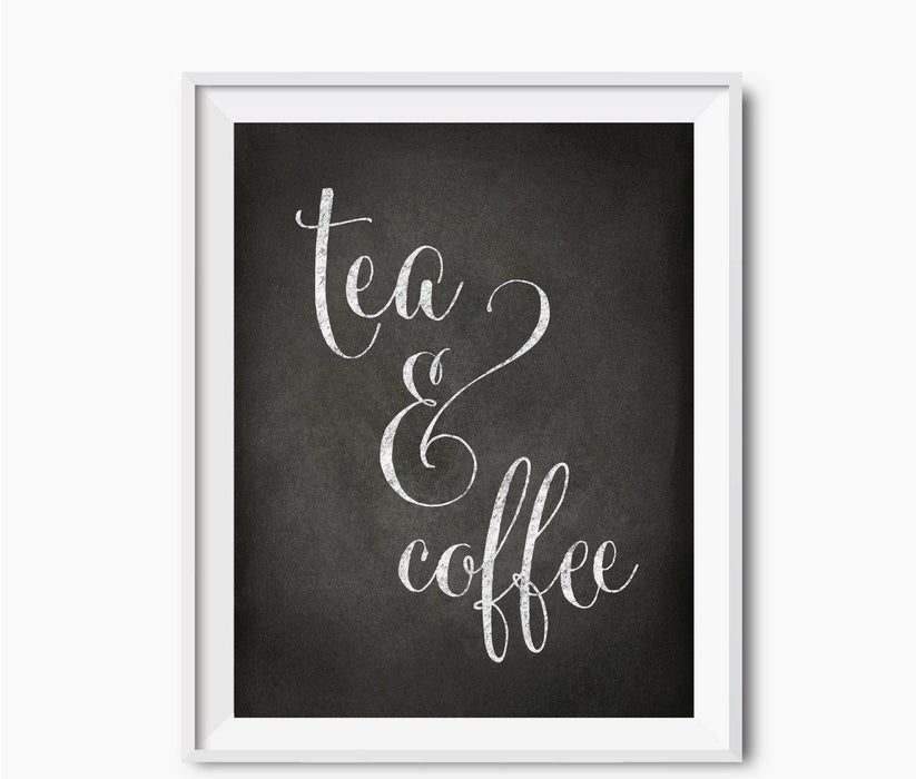 Vintage Chalkboard Wedding Party Signs-Set of 1-Andaz Press-Tea & Coffee-