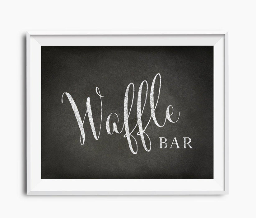 Vintage Chalkboard Wedding Party Signs-Set of 1-Andaz Press-Waffle Bar-