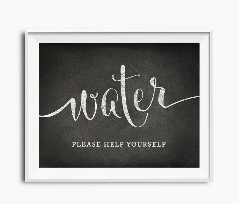 Vintage Chalkboard Wedding Party Signs-Set of 1-Andaz Press-Water-