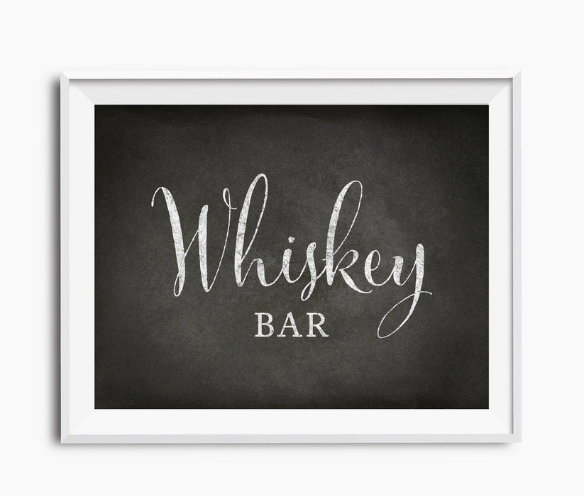 Vintage Chalkboard Wedding Party Signs-Set of 1-Andaz Press-Whiskey Bar-