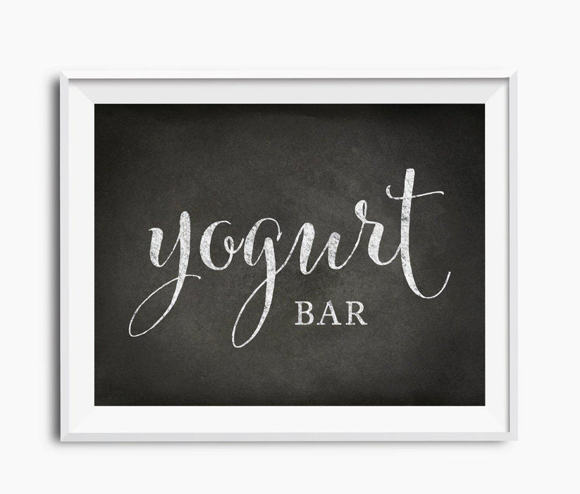 Vintage Chalkboard Wedding Party Signs-Set of 1-Andaz Press-Yogurt Bar-