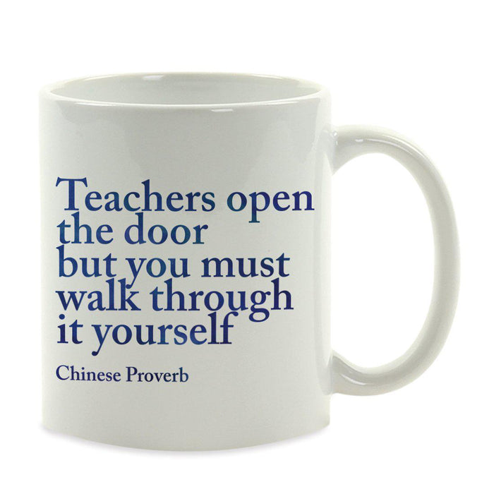 Water Color Teacher Appreciation Quotes Ceramic Coffee Mug Collection 1-Set of 1-Andaz Press-Door-