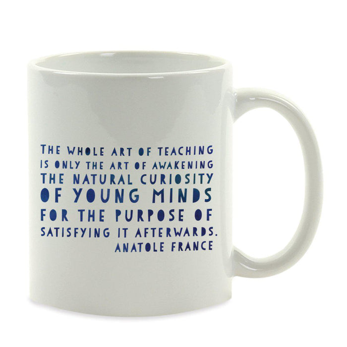 Water Color Teacher Appreciation Quotes Ceramic Coffee Mug Collection 1-Set of 1-Andaz Press-Natural-
