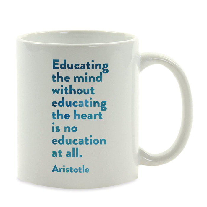 Water Color Teacher Appreciation Quotes Ceramic Coffee Mug Collection 2-Set of 1-Andaz Press-Education-
