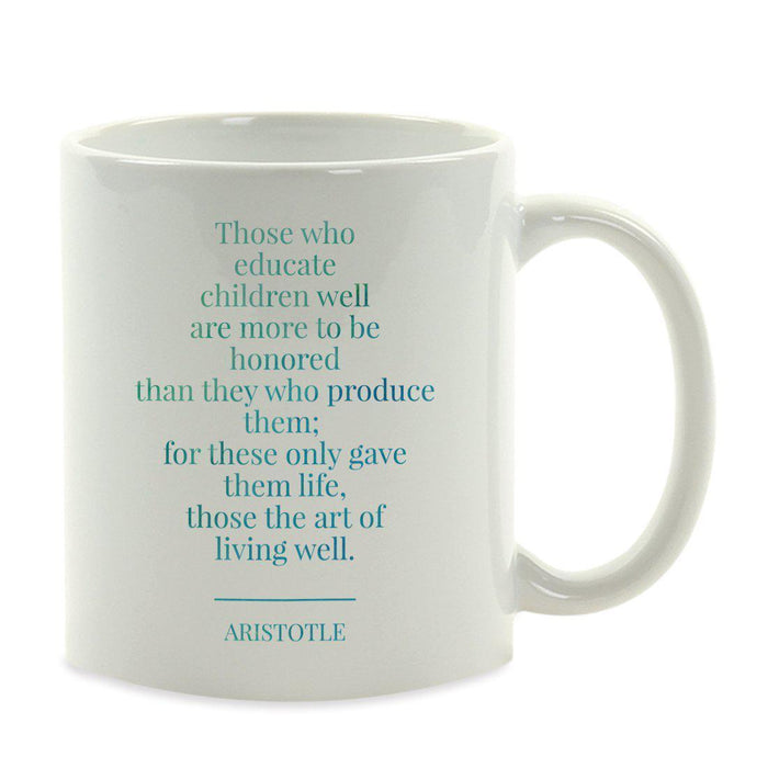 Water Color Teacher Appreciation Quotes Ceramic Coffee Mug Collection 2-Set of 1-Andaz Press-Honored-
