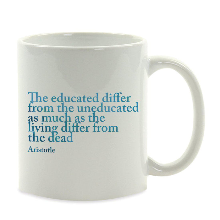 Water Color Teacher Appreciation Quotes Ceramic Coffee Mug Collection 2-Set of 1-Andaz Press-Uneducate-