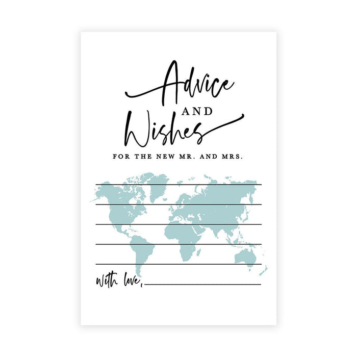 Wedding Advice & Well Wishes Guest Book Cards for Bride and Groom Design 2-Set of 56-Andaz Press-Watercolor Destination-