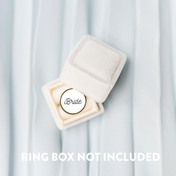 Wedding Enamel Lapel Pin, Wedding Party Button Pins-Set of 1-Andaz Press-Bride-