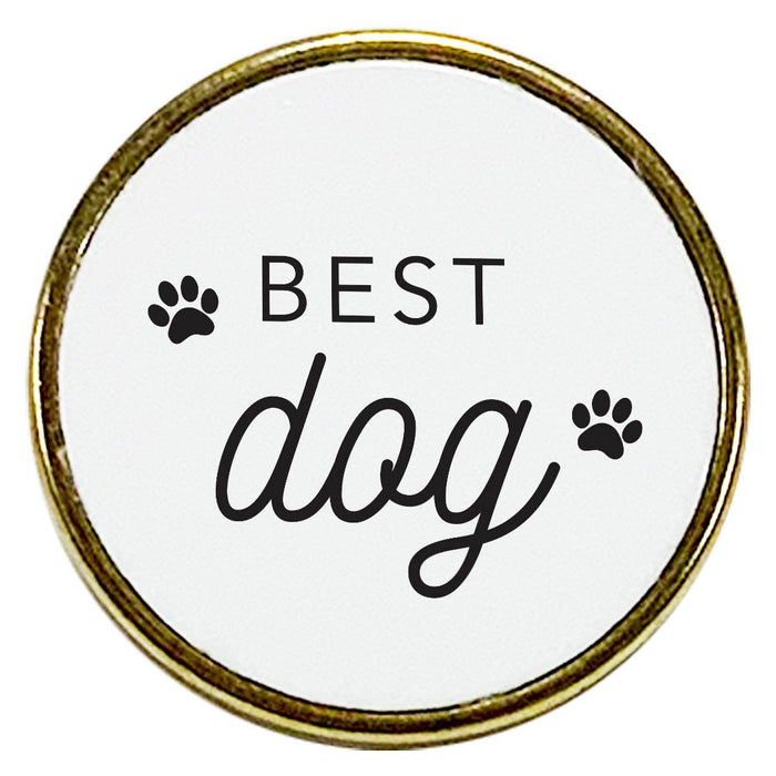 Wedding Enamel Lapel Pin, Wedding Party Button Pins-Set of 1-Andaz Press-Best Dog-