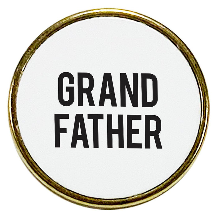 Wedding Enamel Lapel Pin, Wedding Party Button Pins-Set of 1-Andaz Press-Grandfather-